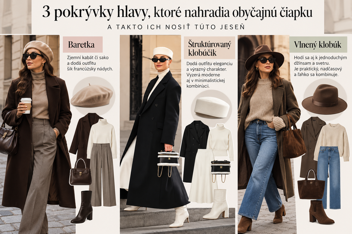 Elegantné pokrievky hlavy na túto jeseň - vizualizácia